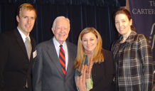 crew with former president Jimmy Carter